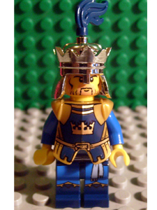 Fantasy Era - Crown King, No Cape, Printed Legs, Dark Blue Plume (cas425)