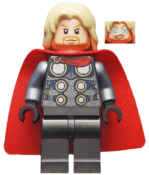 Thor - Spongy Cape with Single Hole, Pearl Dark Gray Legs (sh0645)