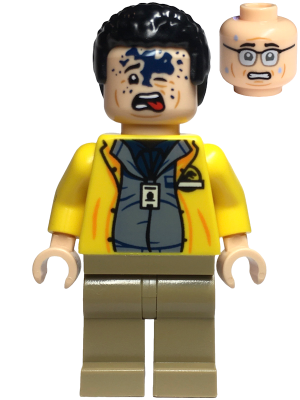 Dennis Nedry - Dark Blue Undershirt, Hair (jw106)