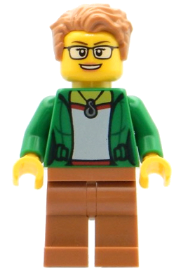 Space Observer - Female, Green Jacket, Medium Nougat Legs (bdp073)