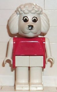 Fabuland Poodle - Paulette Poodle, White Eyes (fab14b)