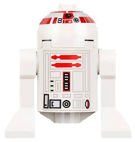Astromech Droid, R5-D4 - Dome Head with Long Red Stripes (sw0029a)