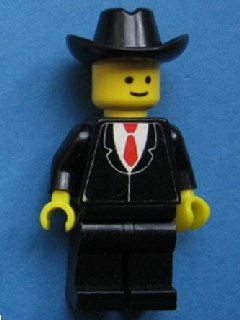 Patron - Black Suit with Red Tie (twn019s2)