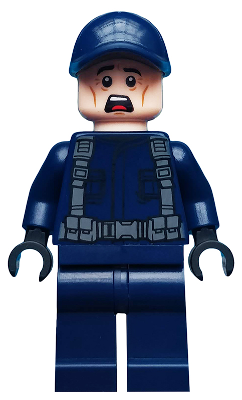 ACU Guard - Male, Dark Blue Cap, Light Nougat Head, Scared (jw040)