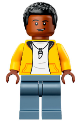 Darius Bowman - Yellow Hoodie over White Shirt, Sand Blue Legs (jw075)
