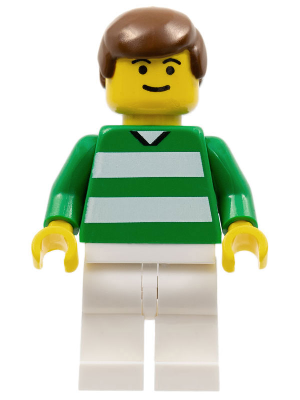 Soccer Player - Green and White Team with Number 11 on Back (soc151)
