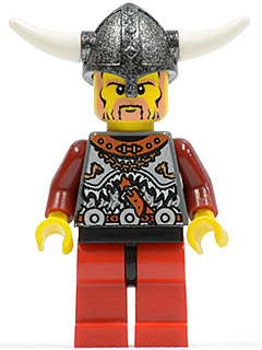 Viking Red Chess Pawn - Horns Glued to Helmet (vik034)