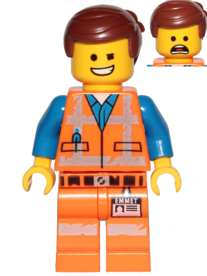 Emmet - Wink Smile / Scared, Worn Uniform (tlm120)