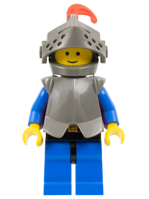 Breastplate - Armor over Red, Dark Gray Helmet and Visor, Red Feather (cas171)