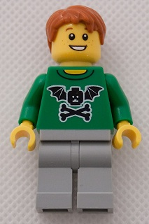 LEGO Brand Store Male, Bat Minifigure Head with Wings and Crossbones - Indianapolis, IN (tls004)