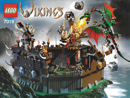 7019 Viking Fortress against the Fafnir Dragon (Used) LEGO Vikings