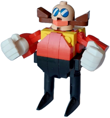 Dr. Eggman (Doctor Ivo Robotnik) without Stickers - Brick Built (idea164)