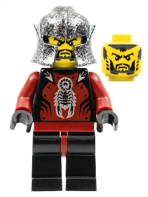 Knights Kingdom II - Shadow Knight, Speckle Black-Silver Helmet (cas273)