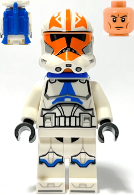 Clone Trooper, 501st Legion, 332nd Company (Phase 2) - Helmet with Holes and Togruta Markings, Blue Jet Pack (sw1276)