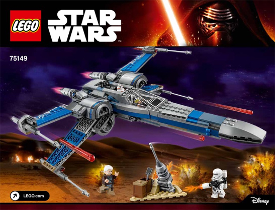 75149 Resistance X-Wing Fighter (Used) LEGO Star Wars