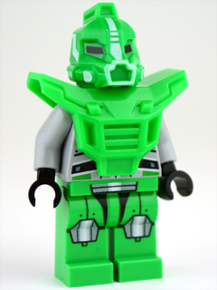Bright Green Robot Sidekick with Armor (gs013)