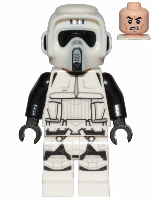 Imperial Scout Trooper - Male, Dual Molded Helmet, Light Nougat Head, Scowl (sw1007)