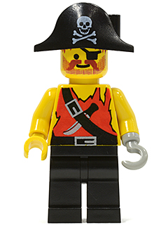 Pirate Shirt with Knife, Black Legs, Black Pirate Hat with Skull (pi078)