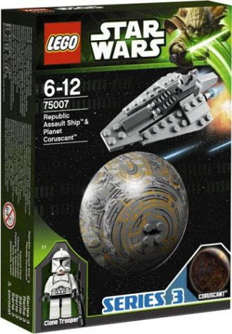 75007 Republic Assault Ship & Planet Coruscant (Retired) LEGO Star Wars