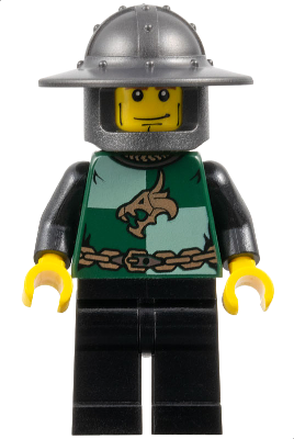 Kingdoms - Dragon Knight Quarters, Helmet with Broad Brim, Vertical Cheek Lines (cas465)