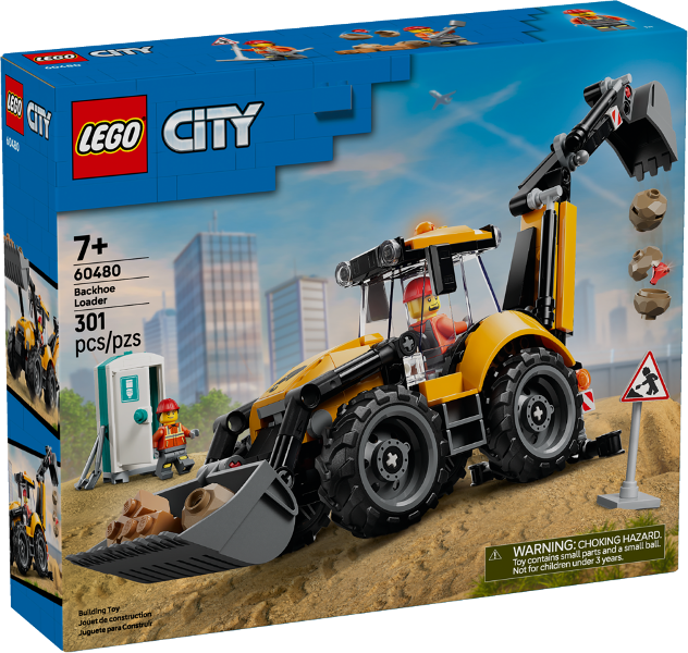 60480 Yellow Backhoe Loader
