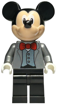 Mickey Mouse - Flat Silver Tuxedo Jacket, Red Bow Tie (dis131)
