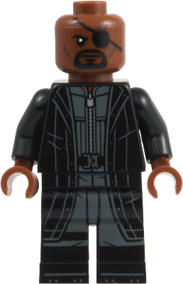 Nick Fury - Leather Trench Coat, Black Legs (sh1133)