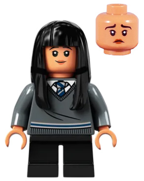 Cho Chang - Dark Bluish Gray Ravenclaw Sweater with Crest, Black Short Legs (hp263)