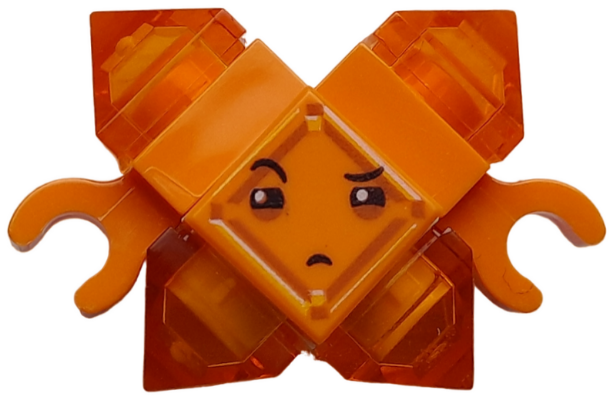 Kryptomite - Orange, Small Crystals (Pyramids), Hands (shg027)