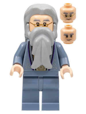 Albus Dumbledore - Sand Blue Outfit with Silver Embroidery (hp099)