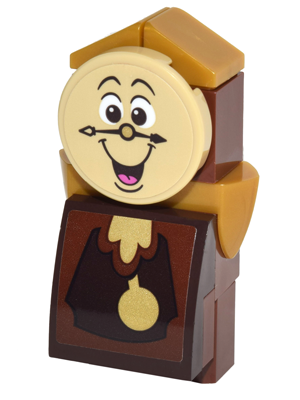 Cogsworth - Dark Brown Curved Front with Face and Body Stickers (dp029s)