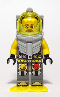 Atlantis Diver 6 - Jeff Fisher - With Yellow Flippers and Trans-Yellow Visor (atl014)