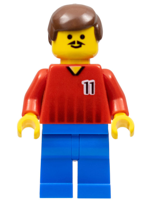 Soccer Player - Red and Blue Team with Number 11 (soc068)