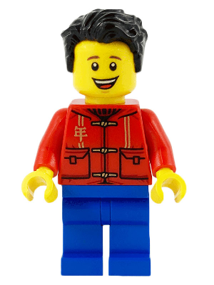 Father, Red Tang Jacket with Hood, Blue Legs, Black Tousled Hair (hol225)