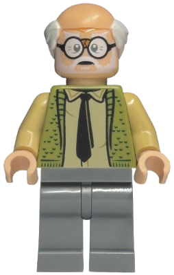 Ernie Prang - Olive Green Vest Knit, Half Bald, Dark Bluish Gray Legs (hp545)