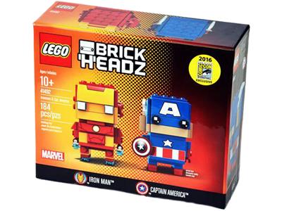 41492 Iron Man & Captain America (Comic-Con Exclusive) (Retired) LEGO BrickHeadz