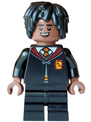Lee Jordan - Gryffindor Robe Clasped, Black Medium Legs, Hair Short Layered Mop Top (hp619)