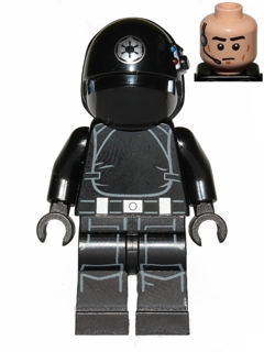 Imperial Gunner - Helmet with Silver Imperial Logo, Light Nougat Head, Closed Mouth (sw0529)