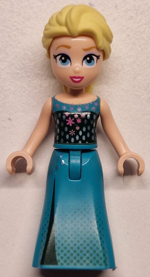 Elsa - Dark Turquoise Dress and Dark Green Halter Top (dp190)