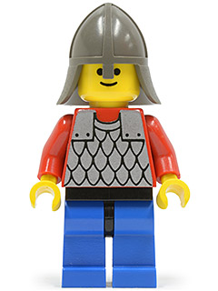 Scale Mail - Red with Red Arms, Blue Legs with Black Hips, Dark Gray Neck-Protector (cas155)