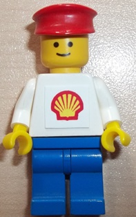 Shell - Classic - Blue Legs, Red Hat (Torso with Squared Sticker) (shell001b)