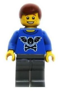 LEGO Brand Store Male, Bat Minifigure Head with Wings and Crossbones - Costa Mesa, CA (South Coast Plaza) (tls001)