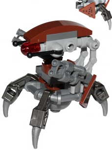 Droideka (Destroyer Droid) - Reddish Brown Triangles with Stickers (sw0642s)
