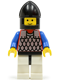 Scale Mail - Red with Blue Arms, White Legs with Black Hips, Black Chin-Guard (cas145)