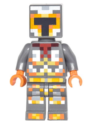 Minecraft Skin 1 - Pixelated, Yellow and Orange Armor (min034)
