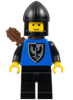 Black Falcon - Black Legs, Black Chin-Guard, Shield Bottom Round, Quiver (cas301)