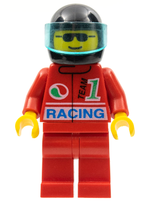 Octan - Racing, Red Legs, Black Helmet, Trans-Light Blue Visor (oct032)