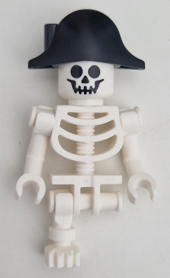 Skeleton - Standard Skull, Bent Arms Vertical Grip, Black Bicorne Hat, Single Leg (cty1659)