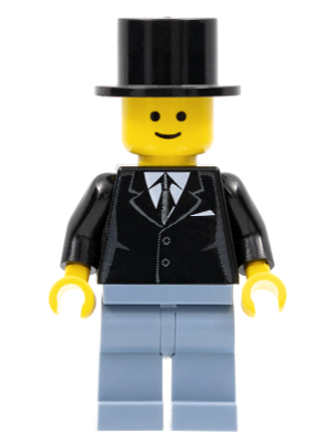 Suit Black, Top Hat, Sand Blue Legs (twn071)