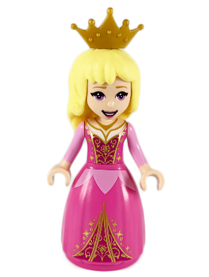 Aurora - Wide Skirt with Gold Filigree, Pearl Gold Tiara (dp078)